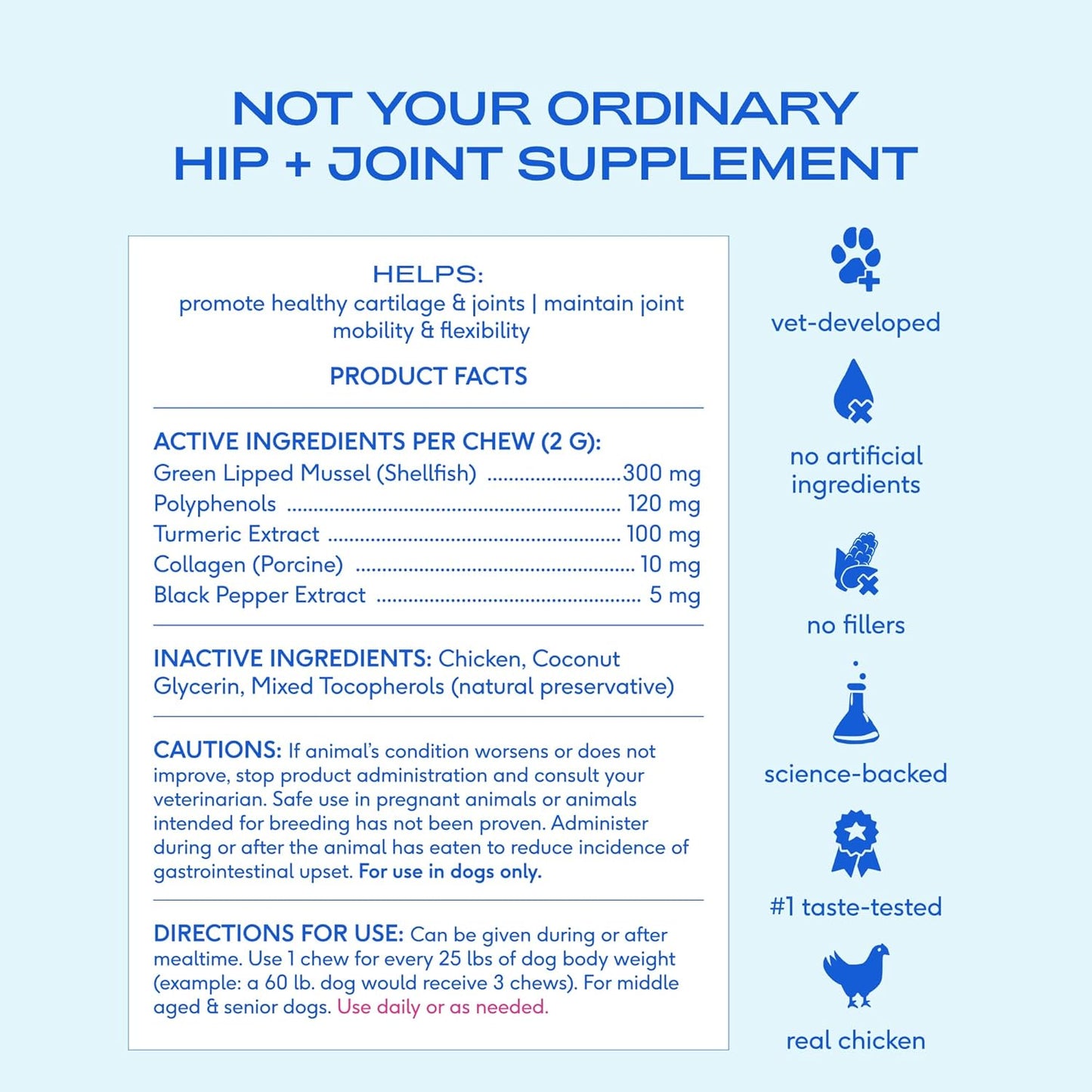 Native Pet Pain Relief for Dogs - Collagen for Dogs Promotes Joint Health, Reduce Inflammation & Stiffness - Senior Pup Joint Supplement - Natural Pain Reliever for Active & Aging Pets - 60 Chews