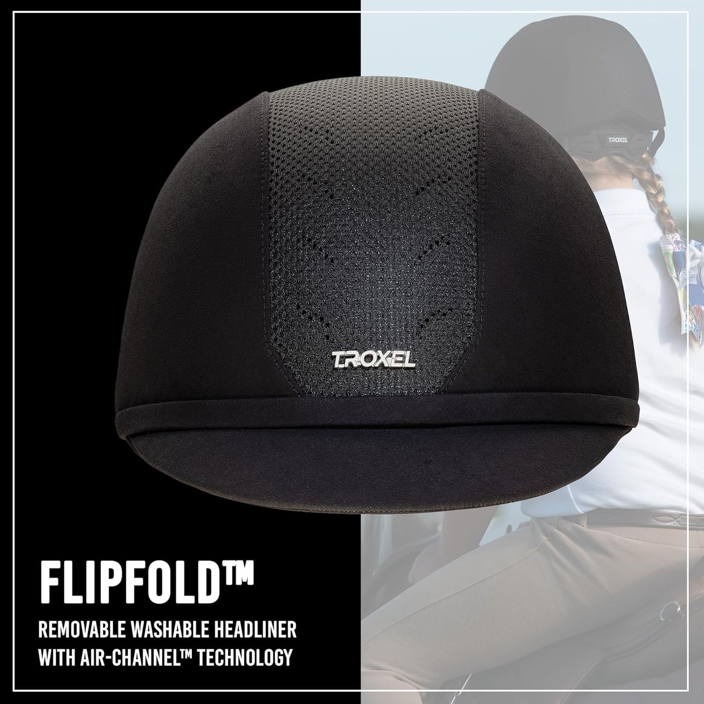 Troxel ES Sleek Horse Riding Helmet, Low-Profile, Self-Adjustable Design, Safety Horseback Riding Gear