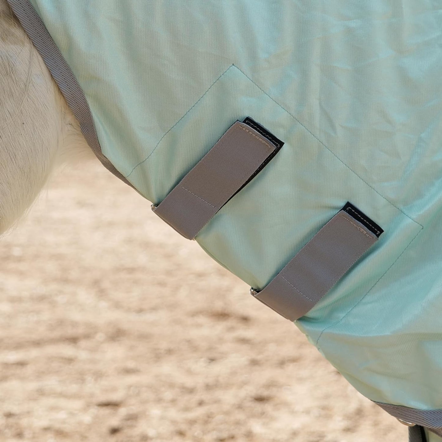 Horse Fly Sheet with Detachable Neck Cover & Belly Wrap, Adjustable Fly Sheet for Horses, Ventilated Airflow Mesh Equine Cooling Summer Flysheet Green 81