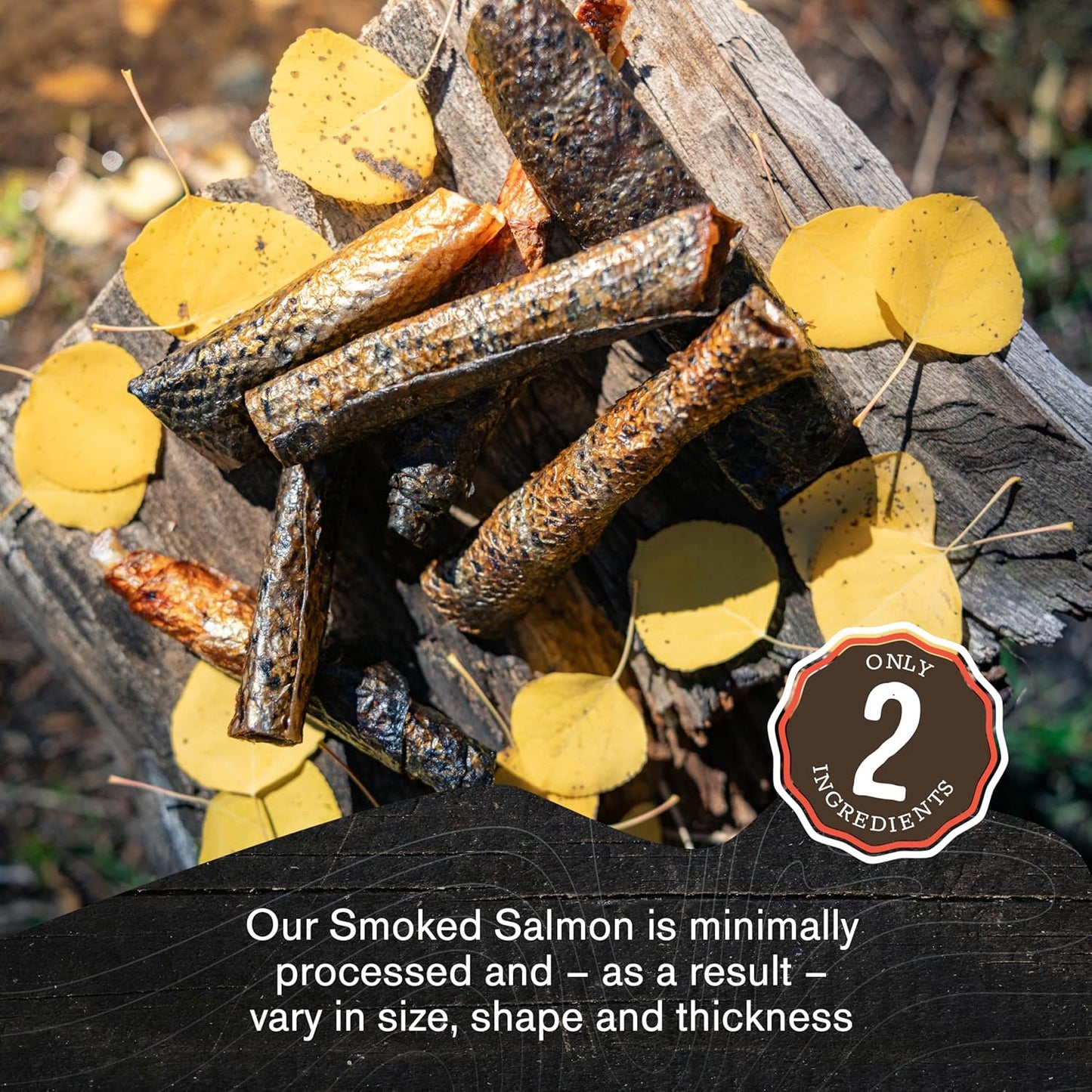 Wholesome Pride Smoked Salmon Skins Natural Healthy Dog Treats, USA Made Sustainably Sourced Dehydrated Treats, 4oz