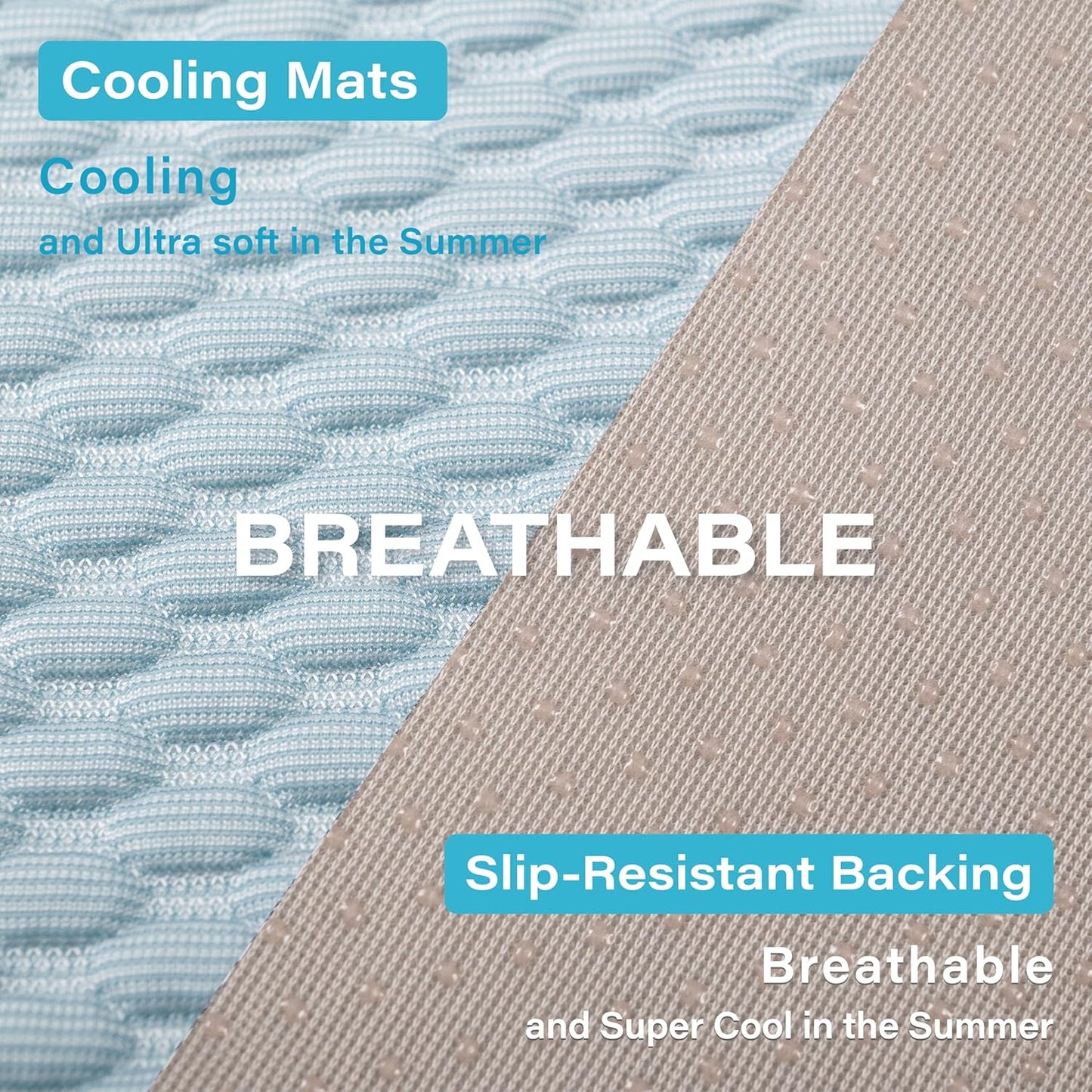 MICROCOSMOS Dog Sleeping Pad & Pet Cooling Mat- Breathable Bubble Surface, EZ Clean. Keep Cooling for Pets, Kids and Adults in Summer.(BlueWhite, 28" x 22")