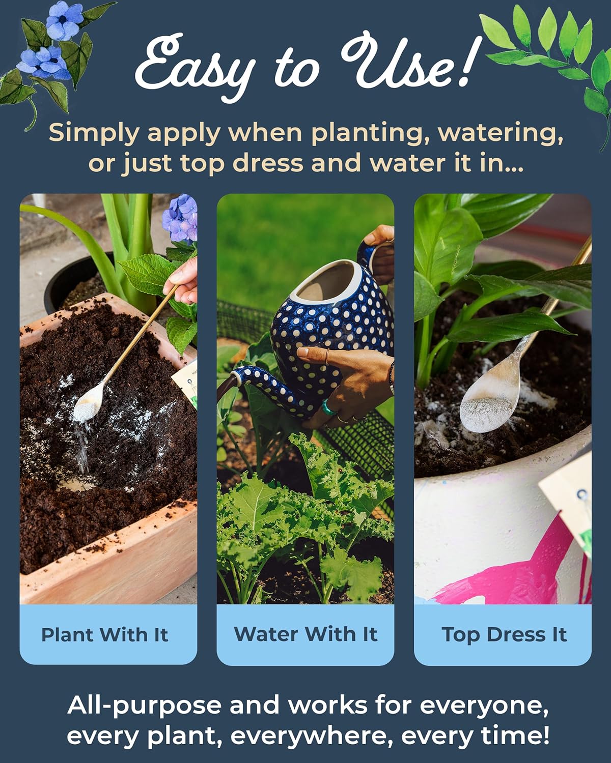 Organic Plant Magic - Truly Organic™ Fast-Acting Soluble Plant Food: All-Purpose Fertilizer Concentrate for All Flower Vegetable Herb Fruit Tree Shrub Container Garden & House Plants [20 lb Bucket]