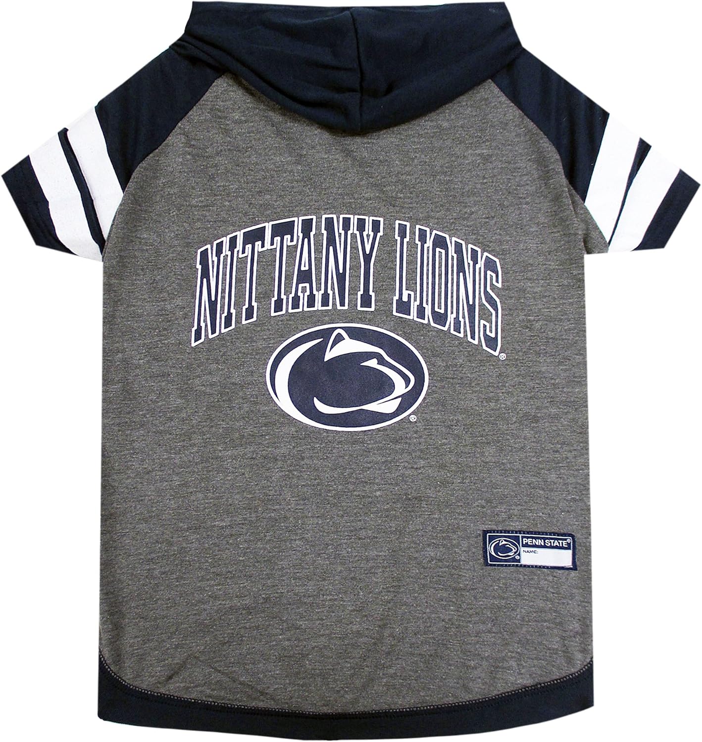 NCAA PENN STATE NITTANY LIONS HOODIE for DOGS & CATS, SMALL COLLEGIATE Licensed DOG HOODY Tee Shirt. Sports HOODY T-Shirt for Pets. COLLEGE Sporty Dog Hoodie Shirt.