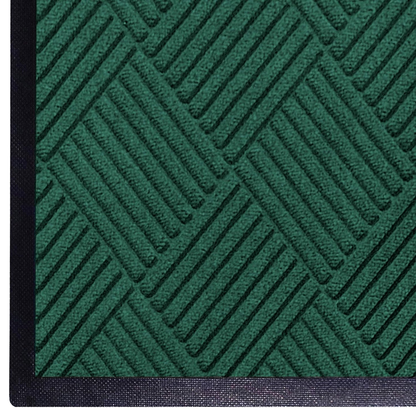 WaterHog Diamond | Commercial-Grade Entrance Mat with Rubber Border – Indoor/Outdoor, Quick Drying, Stain Resistant Door Mat (Evergreen, 3' x 12')