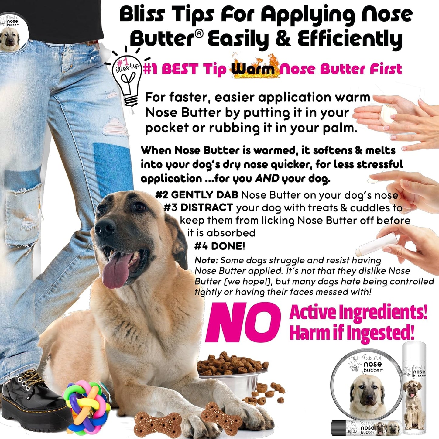 The Blissful Dog Anatolian Shepherd Nose Butter, 2OZ