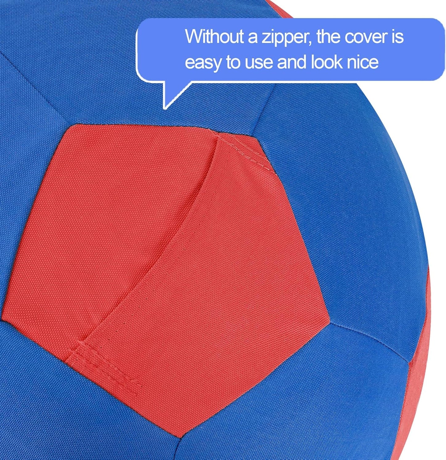Herding Ball for Dogs Horse Ball & Cover 25" for Horses Large with Hand Pump for Play, Blue and Red