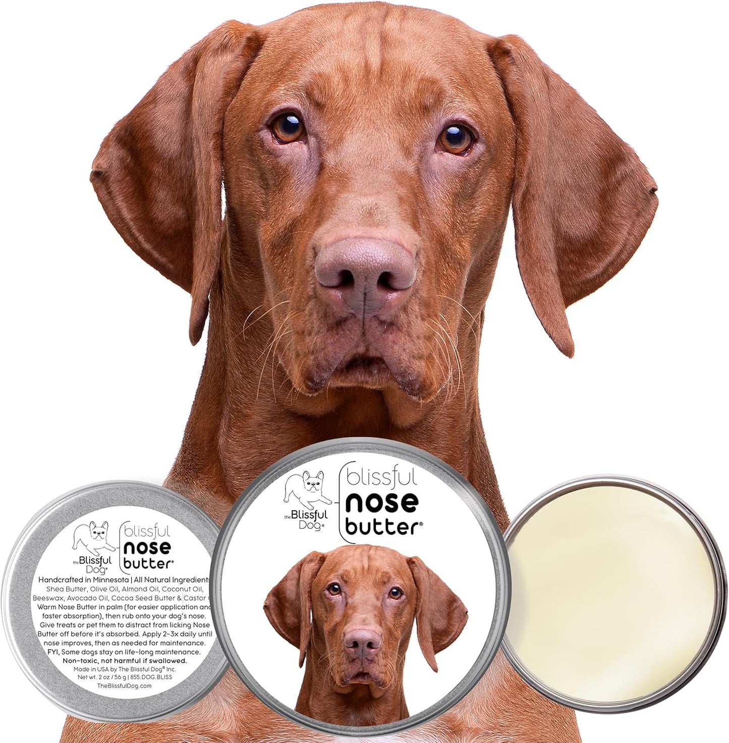 The Blissful Dog Vizsla Unscented Nose Butter - Dog Nose Butter, 1 Ounce