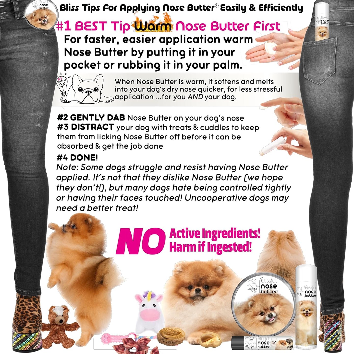 The Blissful Dog Pomeranian Unscented Nose Butter - Dog Nose Butter, 1 Ounce