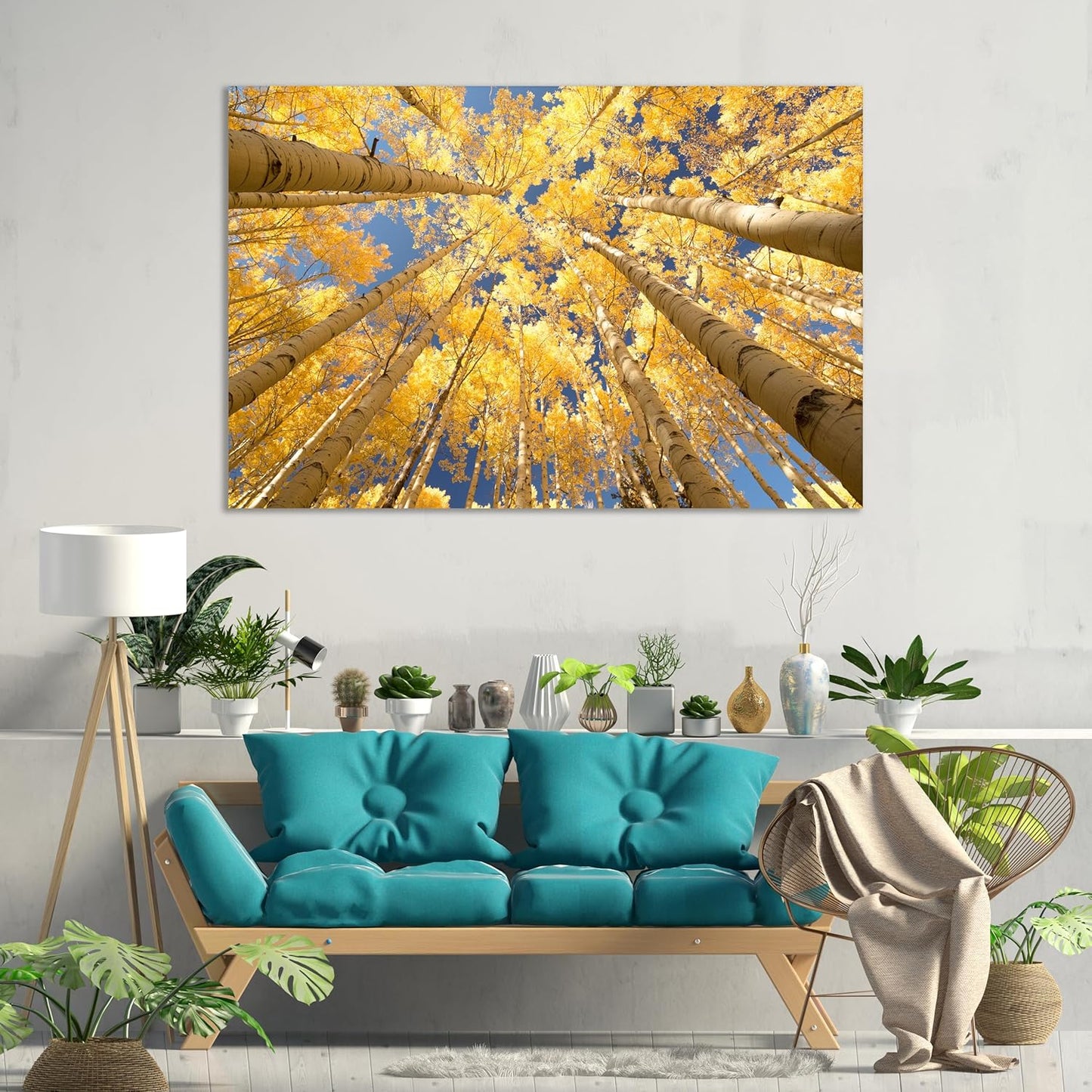 Nature Wall Art Prints - Ocean Forest Mountain Lake Canvas Landscapes - Small to Extra Large Living Room Bedroom Kitchen Bathroom Décor (Reaching for the Sky, 16L" x 24W")