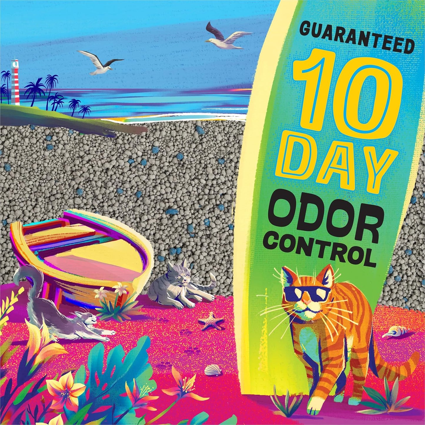 Purina Tidy Cats Bahama Sunset Scented Clumping Cat Litter Odor Control Formula - 38 lb. Box