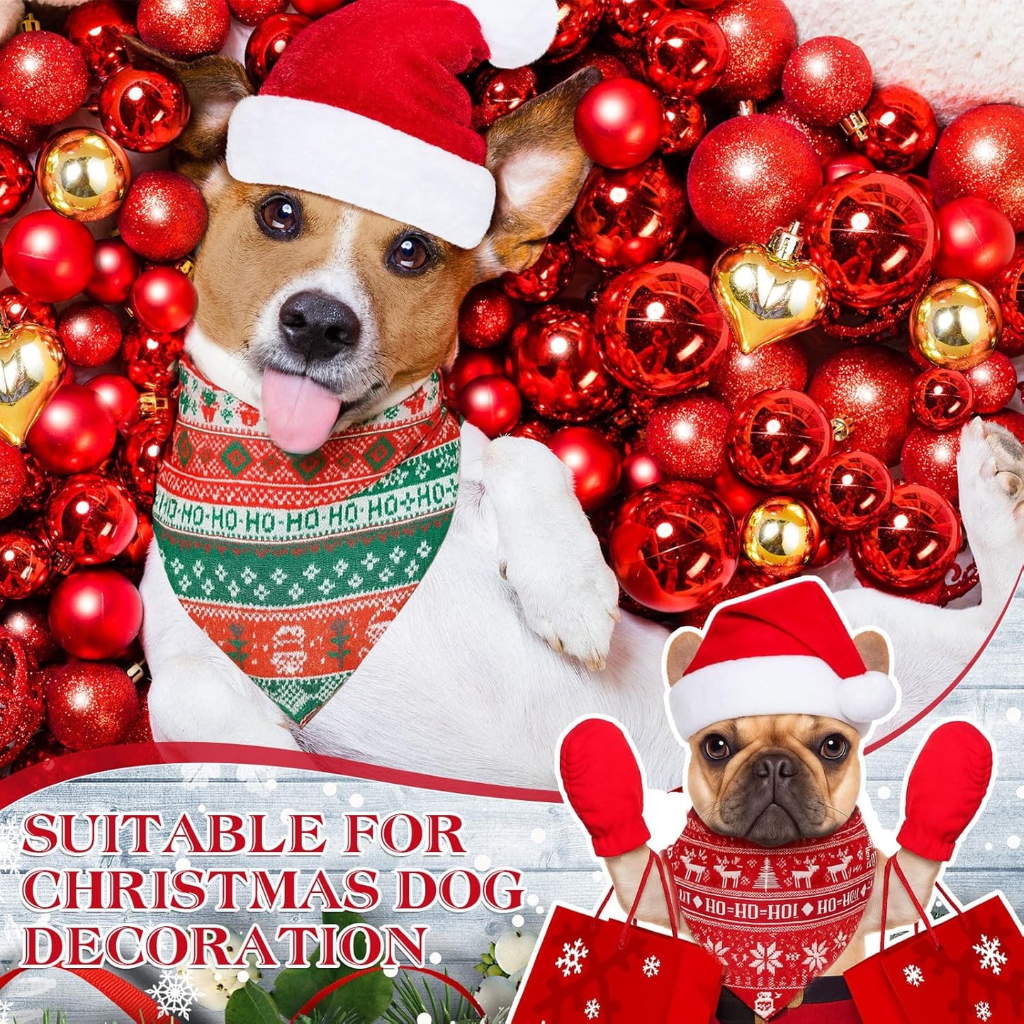 Weewooday 50 Pcs Christmas Bandanas for Dogs Xmas Bandanas Bulk with Ugly Sweater Patterns Soft Bibs Adjustable Triangle Doggie Scarf for Small Medium Large Pet (25.6 x 17.7 x 17.7 Inch)