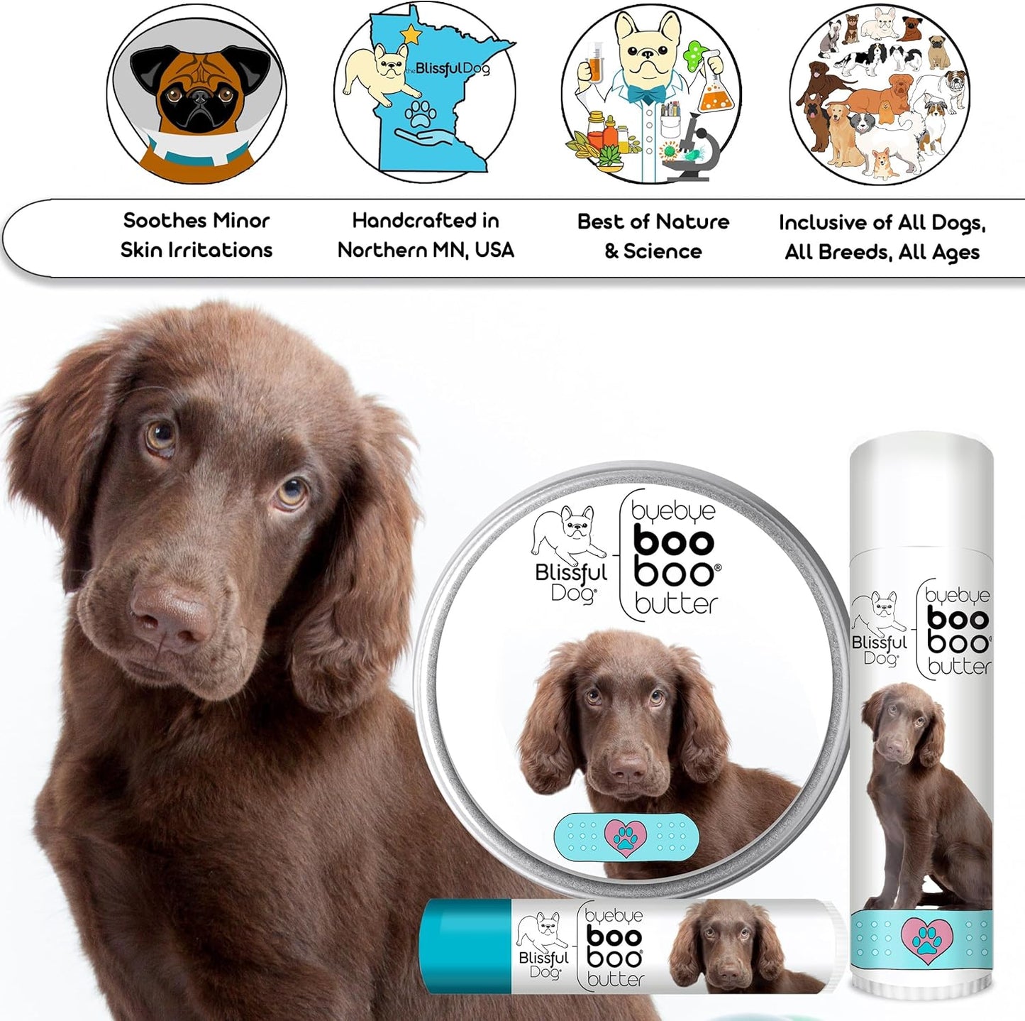 The Blissful Dog Flat-Coat Retriever Boo Boo Butter, 1-Ounce