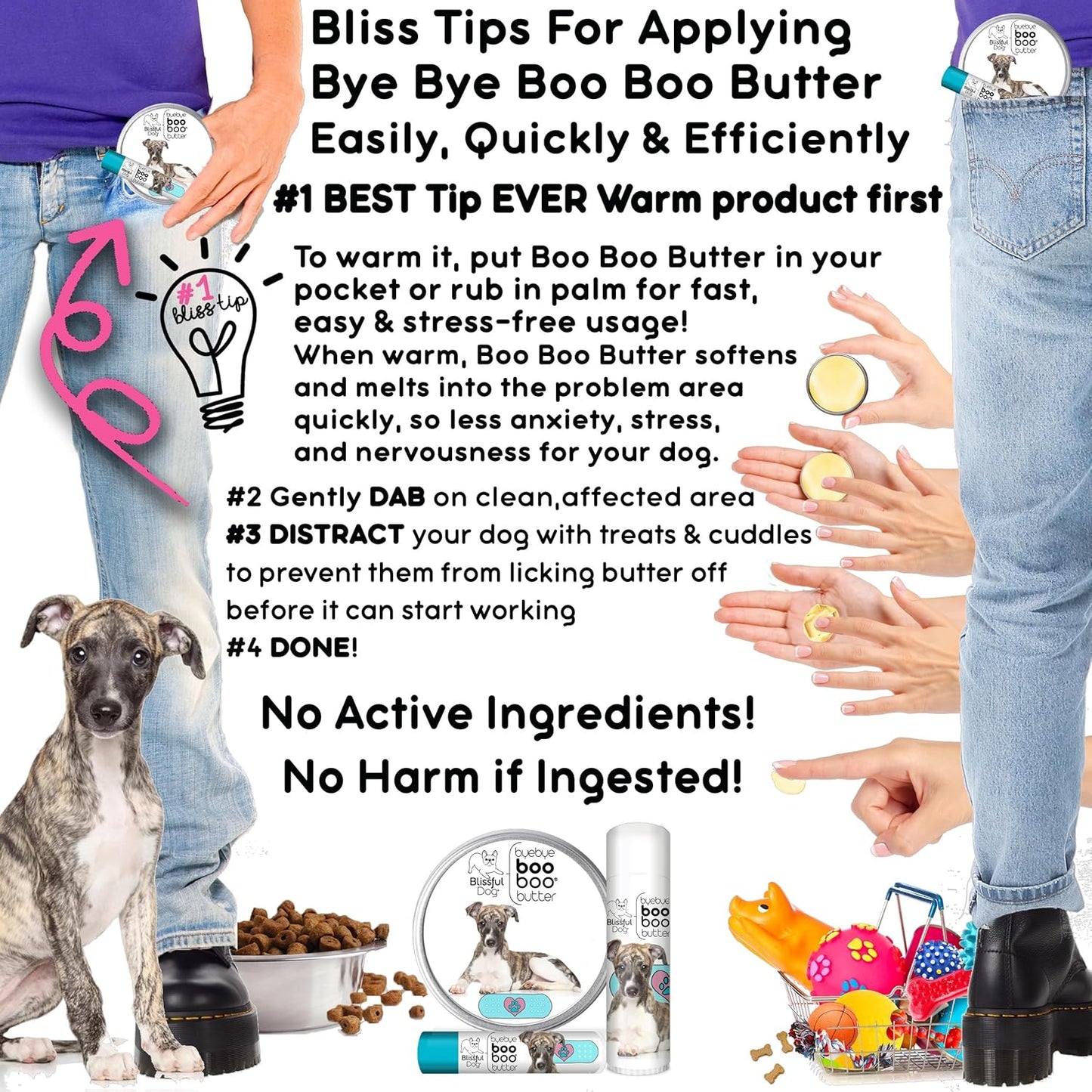 The Blissful Dog Whippet Boo Boo Butter, 16 oz.