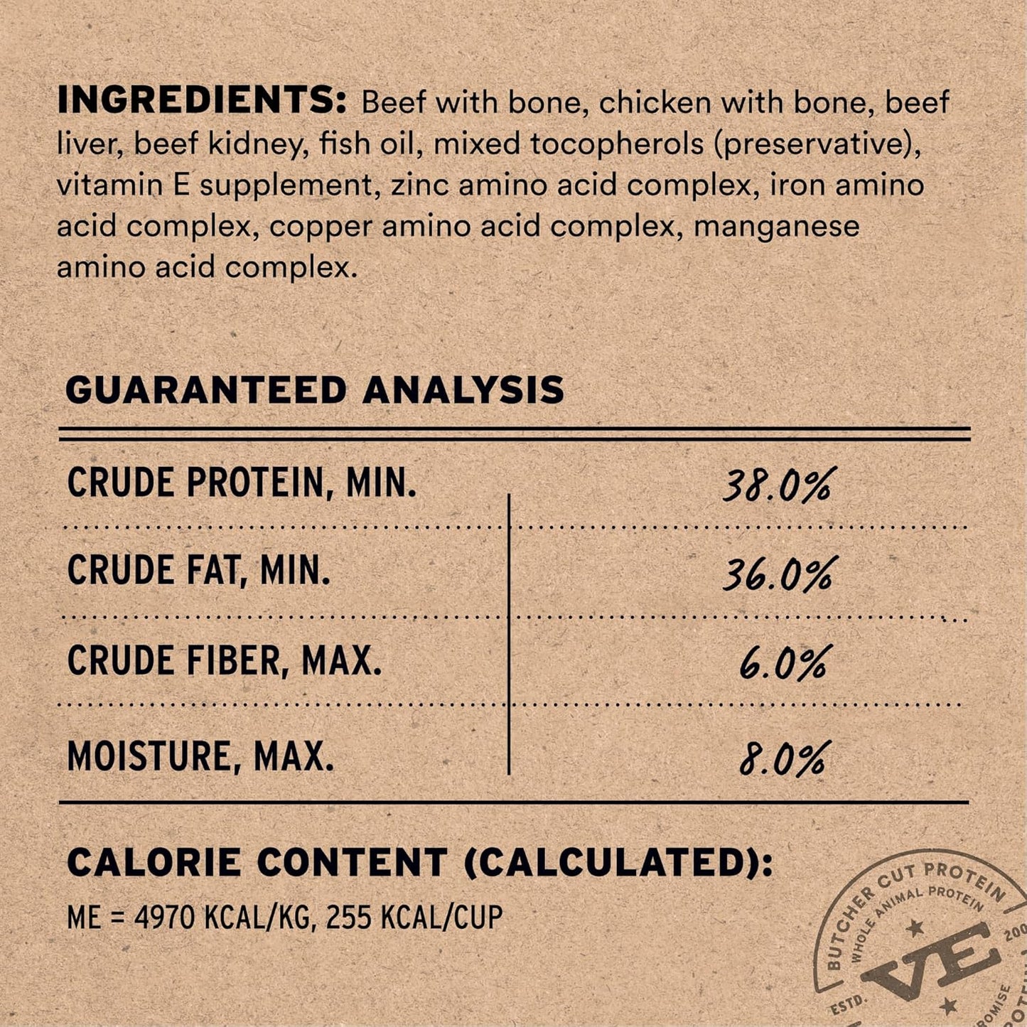 Vital Essentials Freeze-Dried Raw Beef & Chicken Meal or Mixer Cat Food Crunchy Nibs, 8 oz