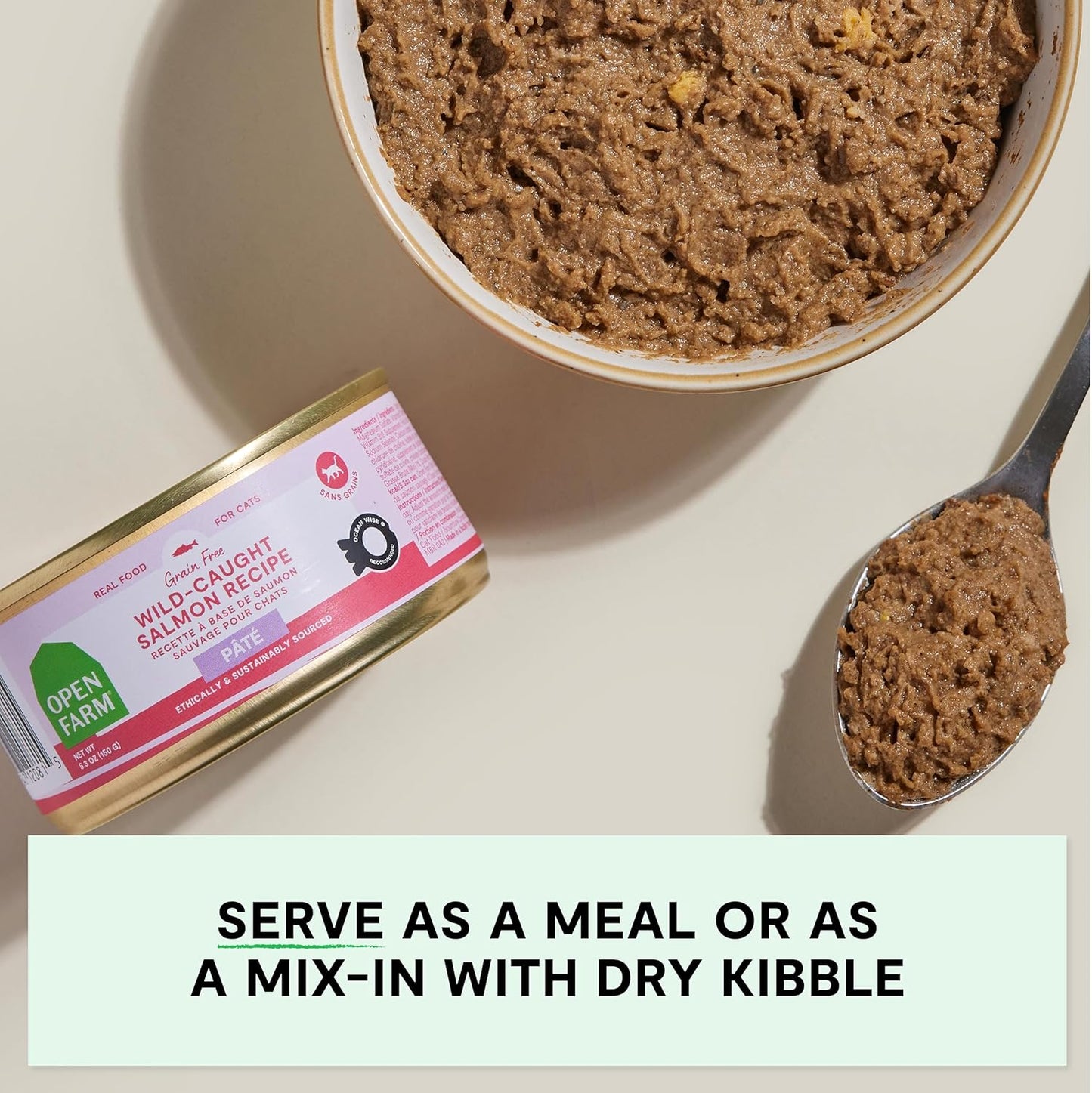 Open Farm Canned Cat Food, Paté for Complete & Balanced Nutrition, Grain-Free and Legume-Free Wet Cat Food, Salmon Recipe, 2.8oz Cans (Case of 18)