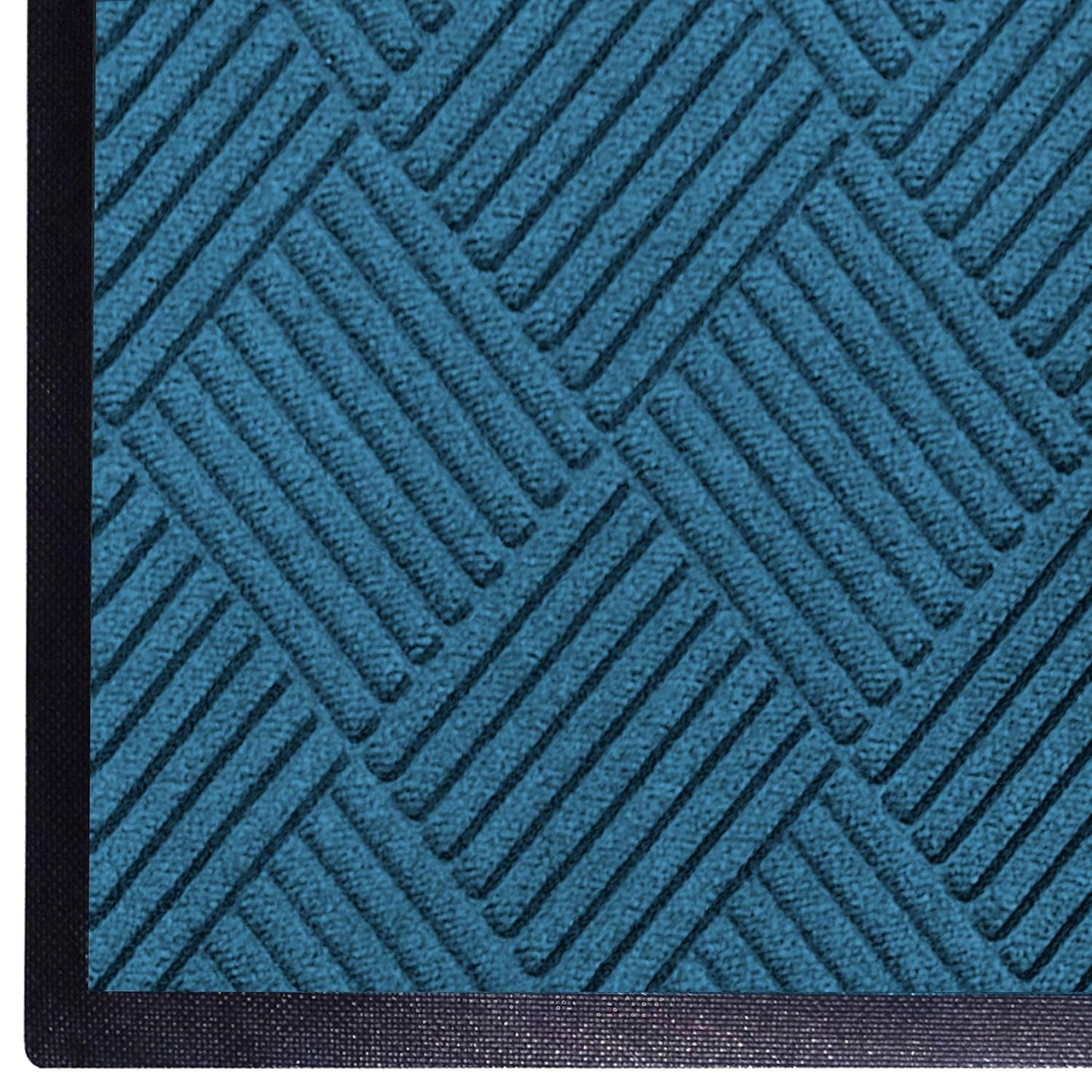 M+A Matting WaterHog Diamond | Commercial-Grade Entrance Mat with Rubber Border – Indoor/Outdoor, Quick Drying, Stain Resistant Door Mat (Blue, 4' x 8')