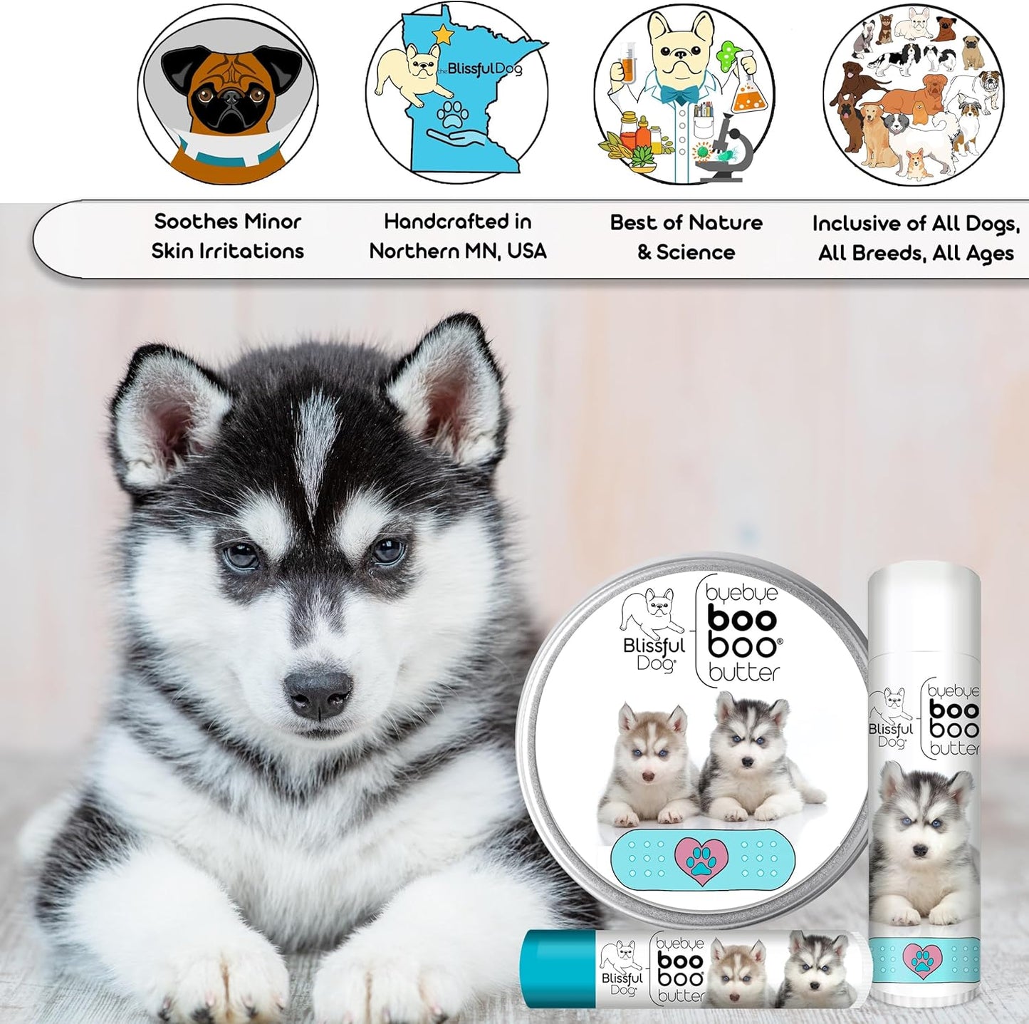 The Blissful Dog 2 oz TIN Husky Booboo Butter