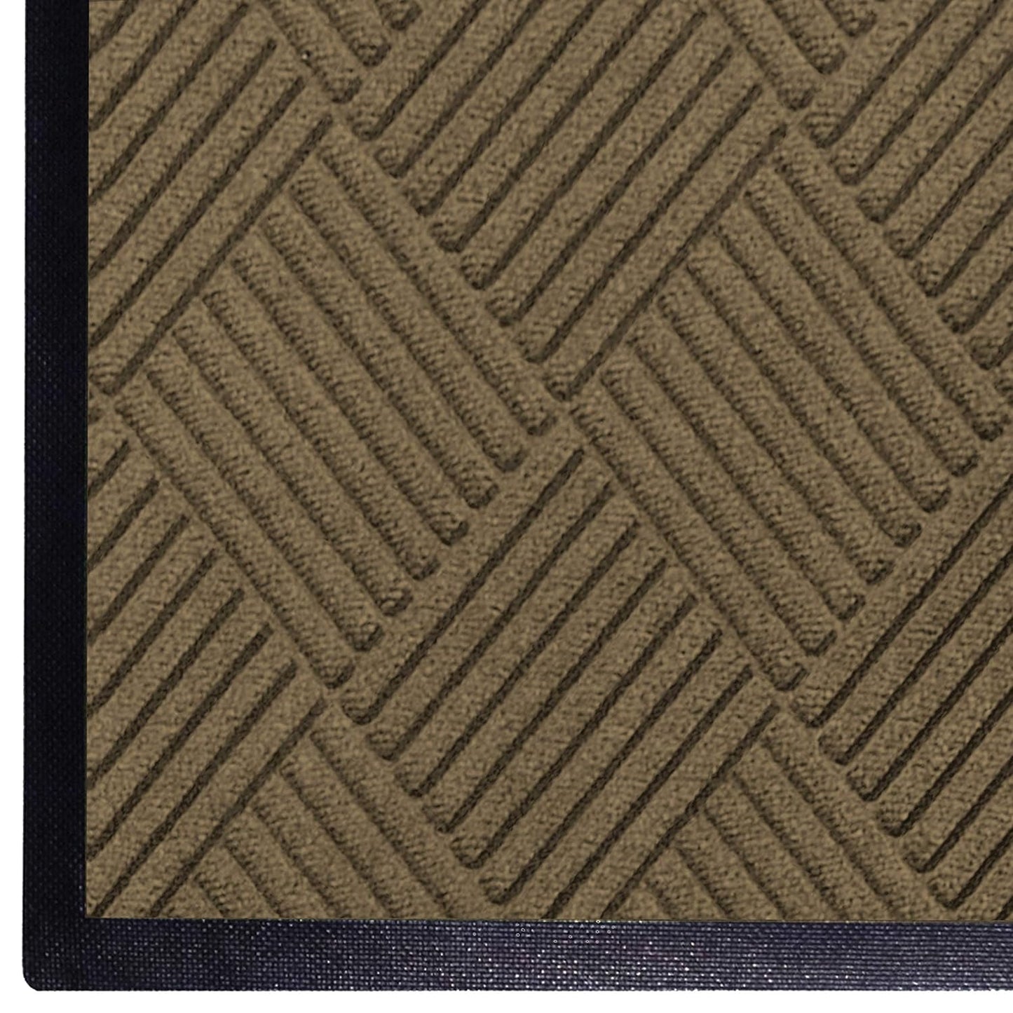 WaterHog Diamond | Commercial-Grade Entrance Mat with Rubber Border – Indoor/Outdoor, Quick Drying, Stain Resistant Door Mat (Camel, 3' x 4')