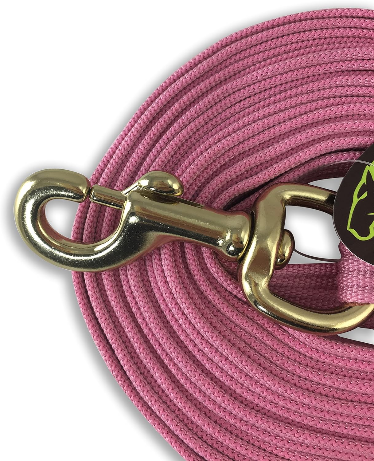 Southwestern Equine Lunge Line for Horses Cotton Horse Lunge Line with Bolt Snap & Rubber Stop (Pink, 24')