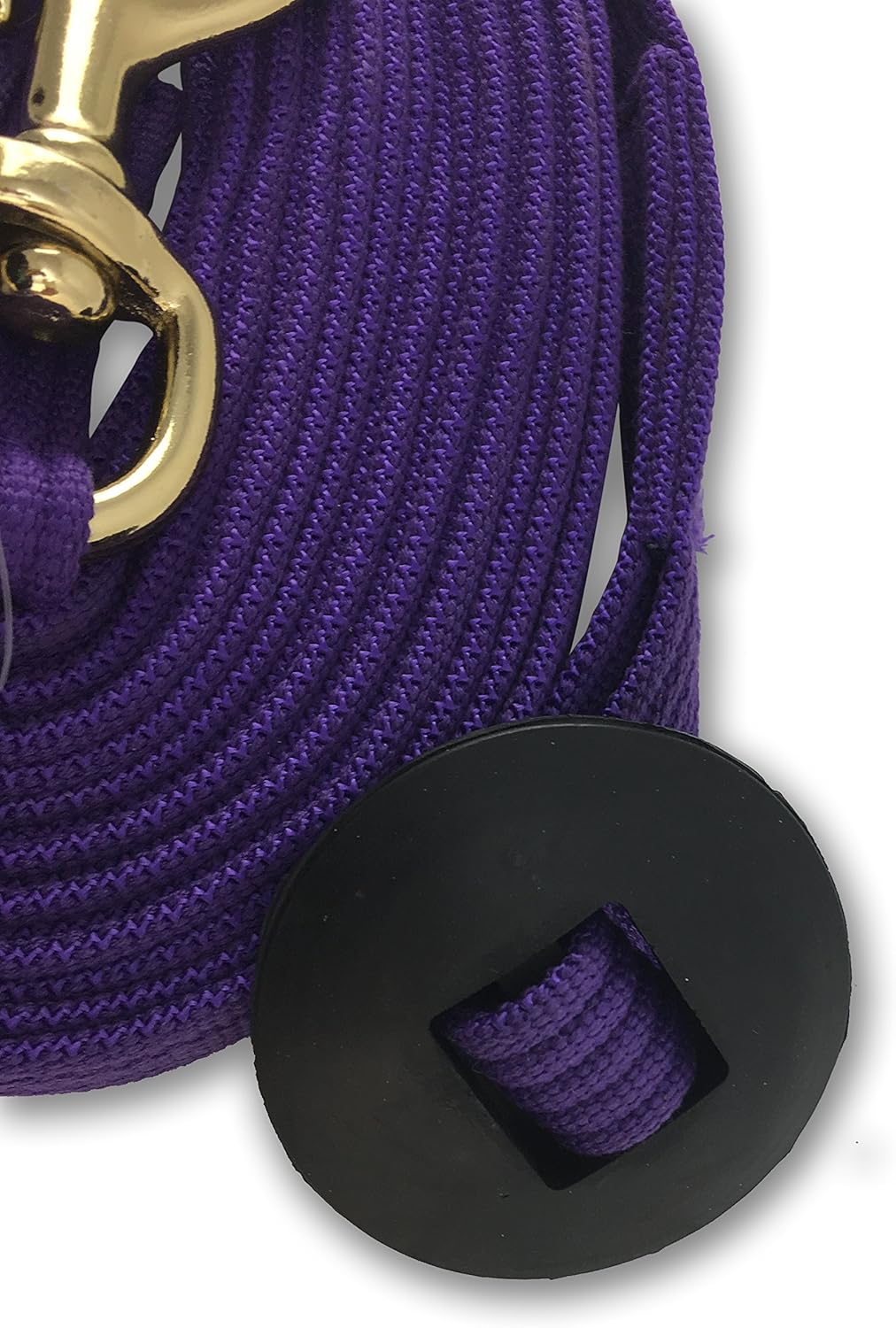 Southwestern Equine Lunge Line for Horses Cotton Horse Lunge Line with Bolt Snap & Rubber Stop (Purple, 24')