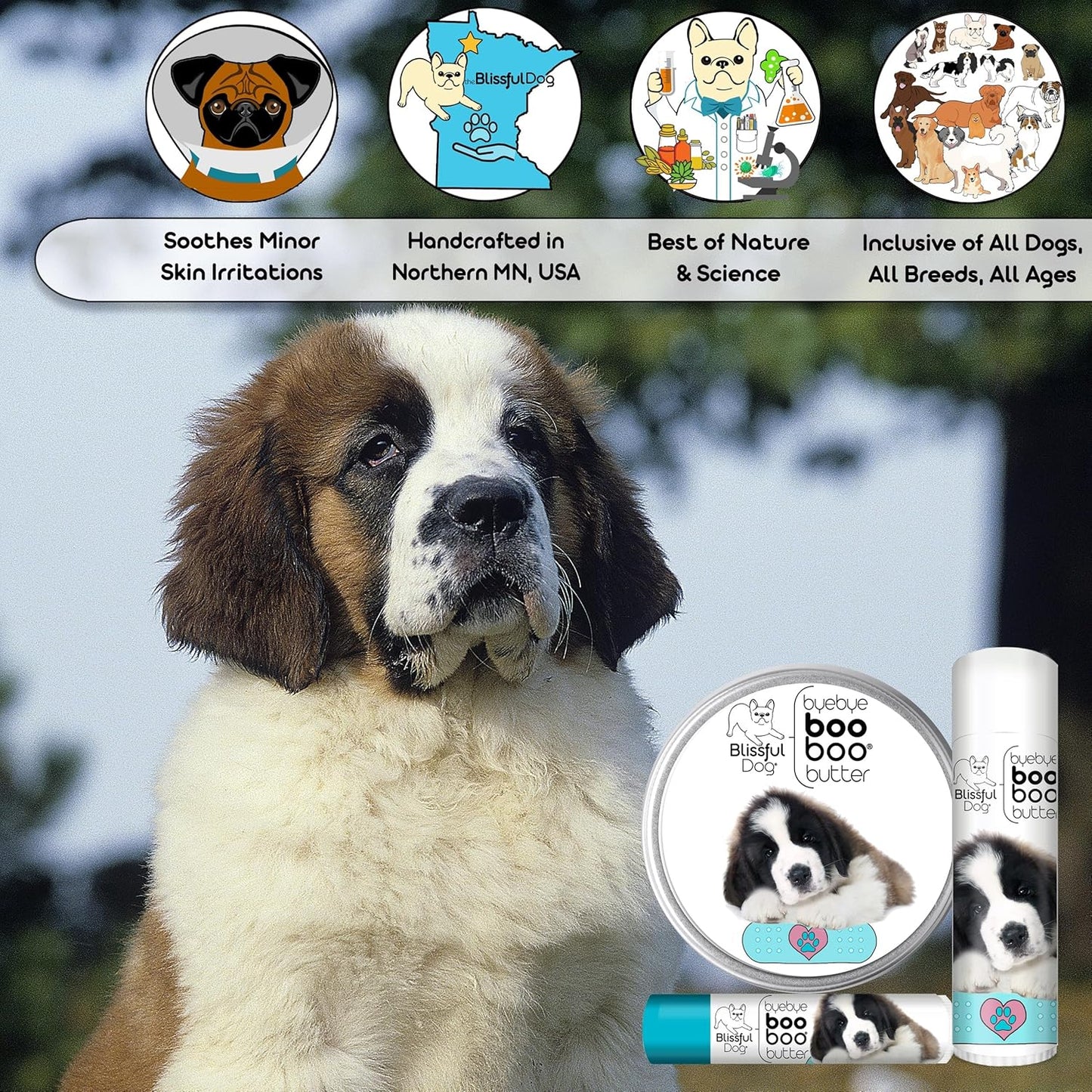 The Blissful Dog Saint Bernard Boo Boo Butter, 16 oz.