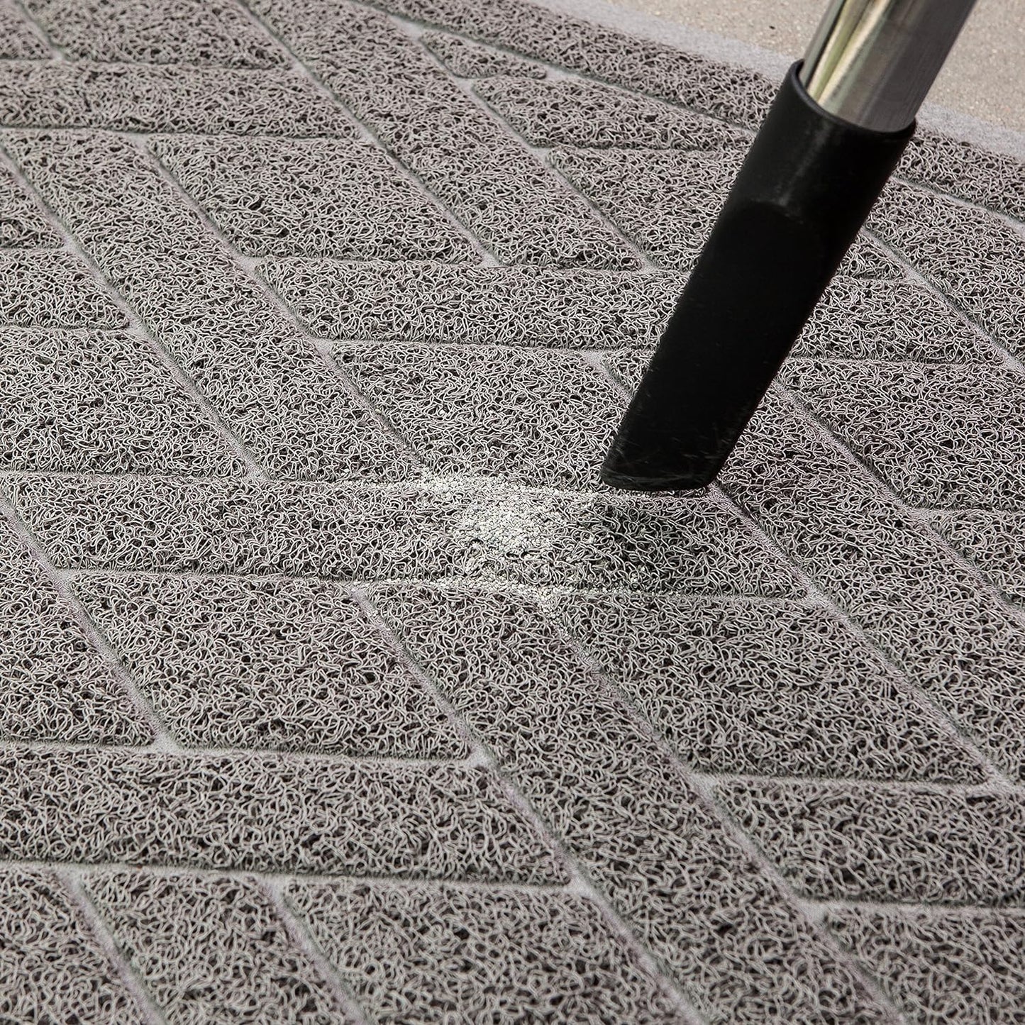 Pawkin Cat Litter Mat, Patented Design with Litter Lock Mesh, Extra Large, Durable, Easy to Clean, Soft, Fits Under Litter Box, Litter Free Floors, Gray